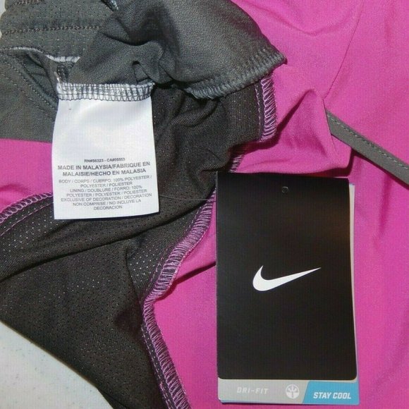 New Nike Small Shorts Dri-Fit Pink Purple Gray Shorts NWT - Picture 4 of 7